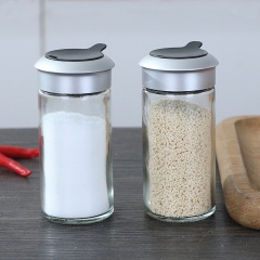 6家用玻璃透明调料罐调味瓶罐厨房用品盐罐调料瓶调味盒调味撒粉罐