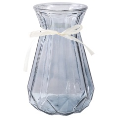 6透明玻璃花瓶水培富贵竹百合条纹花瓶家用客厅插花摆件创意插花瓶