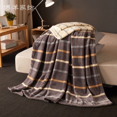 博洋毛毯被子加厚冬季珊瑚绒单人毛毯毯子双人午睡毯保暖法兰绒