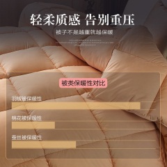 博洋羽绒被95白鹅绒被芯冬季加厚保暖鸭绒被儿童羽绒被子冬被全棉