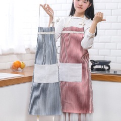 6韩版时尚围裙女可爱家用厨房可擦手做饭工作服罩衣棉麻围腰防油水