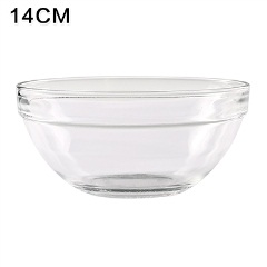 6透明玻璃碗家用甜品水果沙拉碗大号耐热汤碗创意吃饭小餐具泡面碗