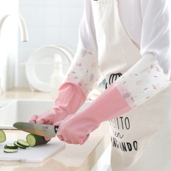 1洗碗手套乳胶橡胶塑胶防水耐用厨房家务刷碗洗衣衣服胶皮加绒加厚