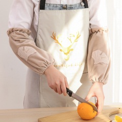6树叶款袖套护袖手袖防污韩版可爱套袖长款成人厨房秋冬女工作袖筒