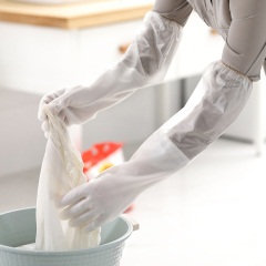 6洗碗手套女厨房耐用型家用防水加绒加厚橡胶冬季胶皮家务洗衣衣服