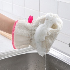 6家务洗碗手套厨房神器耐用刷碗清洁布抹布吸水不沾油不掉毛百洁布