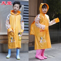 天堂儿童雨衣幼儿园宝宝雨披小孩学生6-12男女童防水雨衣带书包位