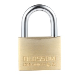 C17梅花（BLOSSOM）通开铜挂锁 互开锁 防水防锈室内外机箱电表箱柜门锁45mm（6把装）