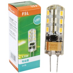 佛山照明（FSL）LED灯珠 1.5W插泡插脚 12V水晶灯灯泡 白光6500KEp16