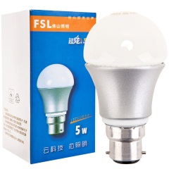 佛山照明（FSL）LED卡口球泡B22口节能灯泡5W日光色6500KEp16