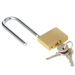 C17梅花（BLOSSOM）铜挂锁 防水防锈门锁 长梁锁头学生抽屉柜门锁BC074L