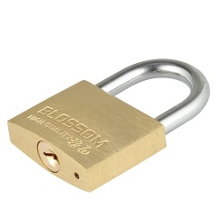 C17梅花（BLOSSOM）通开铜挂锁 互开锁 防水防锈室内外机箱电表箱柜门锁45mm（6把装）