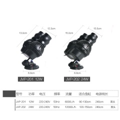 C23森森造浪泵 水族箱造流泵 迷你双头冲浪泵 鱼缸清理鱼粪便器 静音