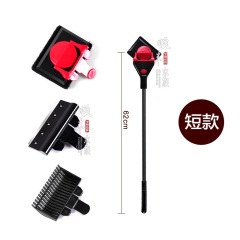 C23鱼缸水族箱三合一玻璃清洁工具3合1刮刀沙捞刷子多功能清洗器包邮